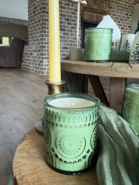 Green Christmas Candle